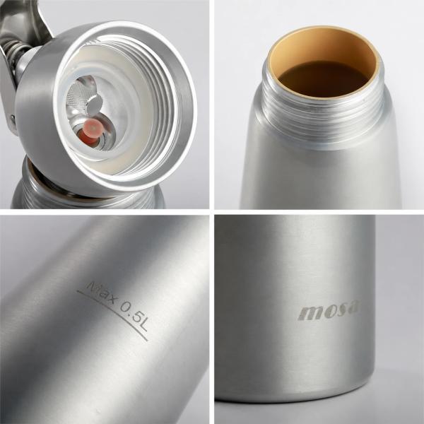 Bình xịt kem Mosa Nhôm Aluminium 0.5L
